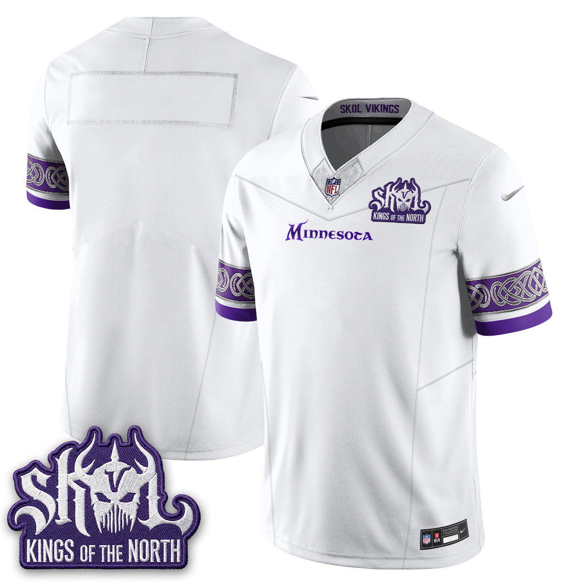 MIN  Warrior Skol Patch Vikings Font Edition  - Stitched (2)