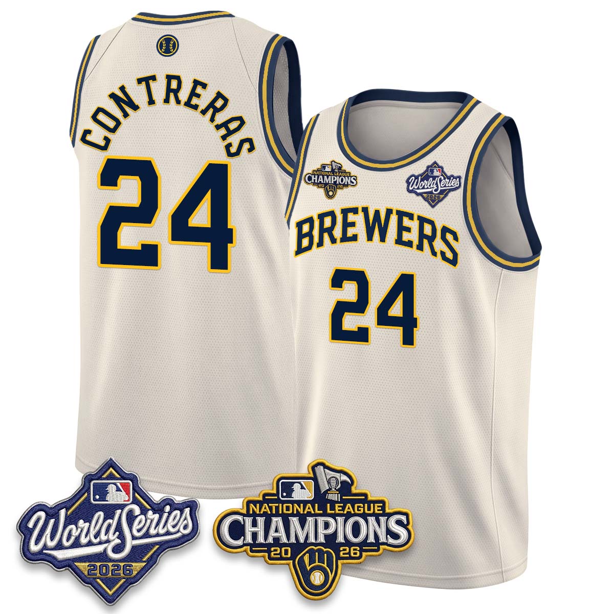 MIL 2026 NL Champions Basketball Jersey - Stitched