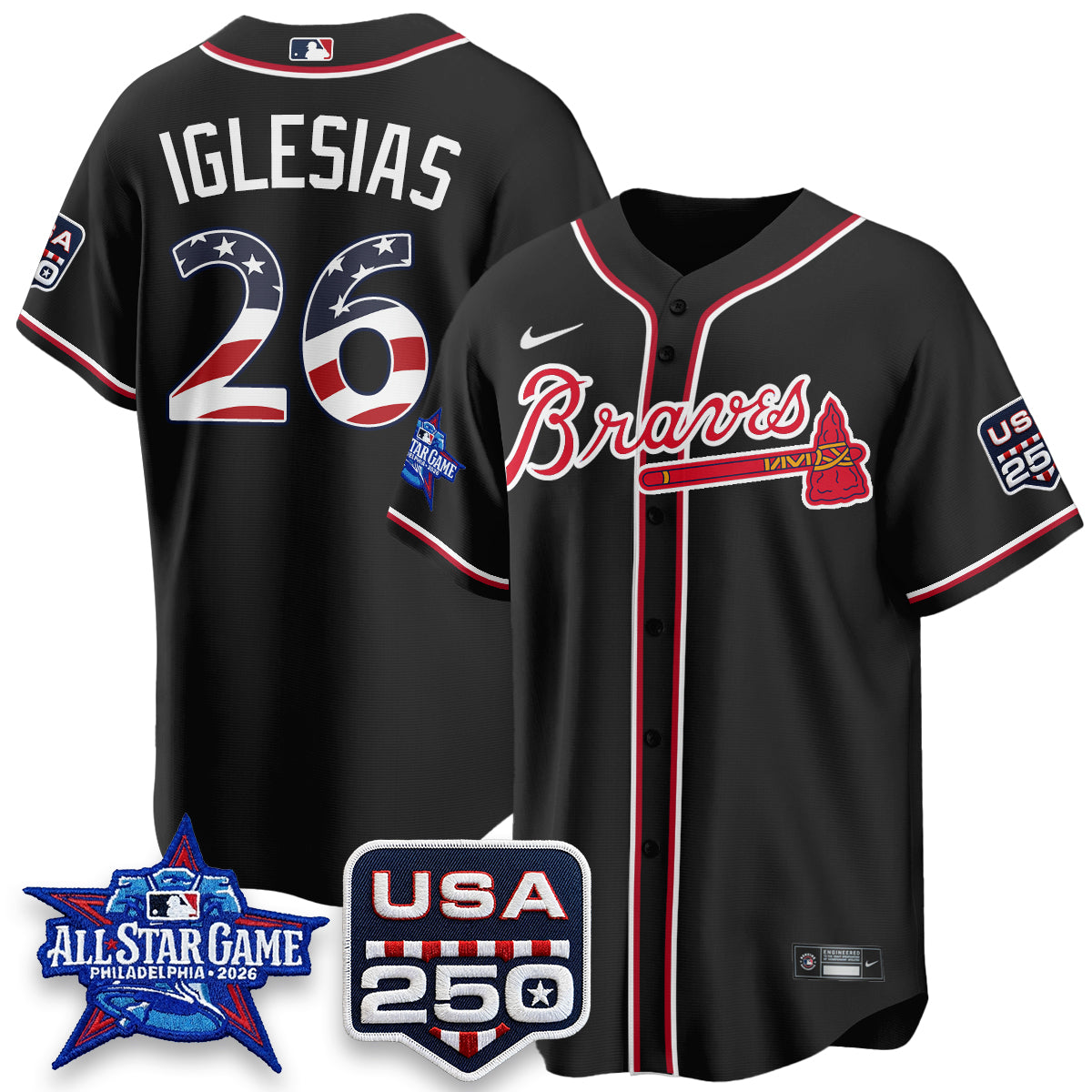 Atlanta Braves 2026 All Star Game Vapor Jersey- Stitched
