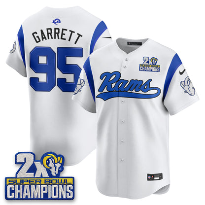 LAR 2X Champs Rivalries Baseball Vapor Jersey - Stitched