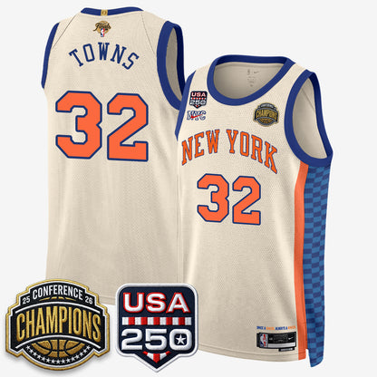 New York Knicks 2026 NBA Eastern Conference Champions City Edition Jersey V2- Stitched