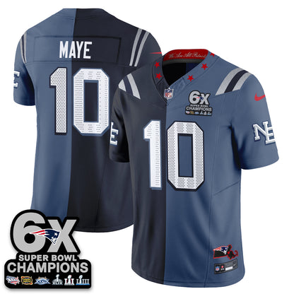 New England Patriots Rivalries Split Edition Vapor Jersey - Stitched