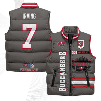 TB "Raise the Flags" Puffer Vest - Printed