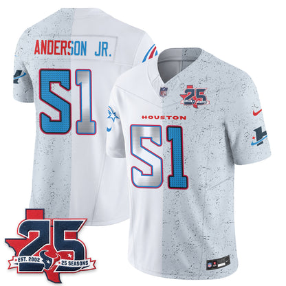 HOU Fan Gear Split Vapor Jersey - Stitched