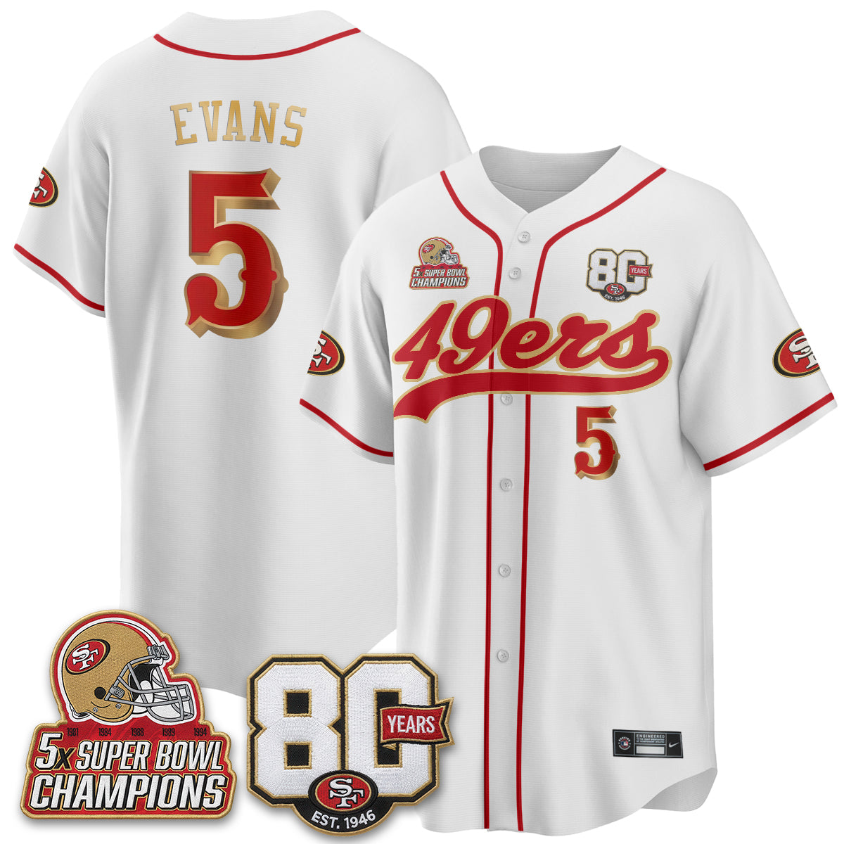 SF 80 Years & 5X Champs Limited Edition - Stitched