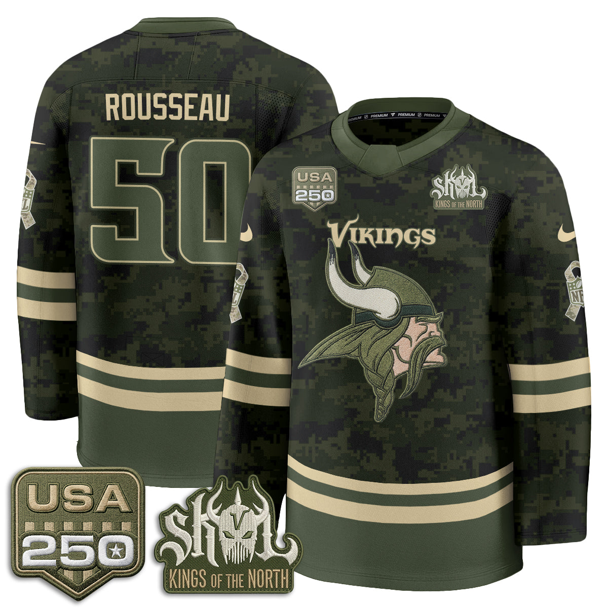 MIN 2026 Salute To Service Edition Hockey Jersey - Printed