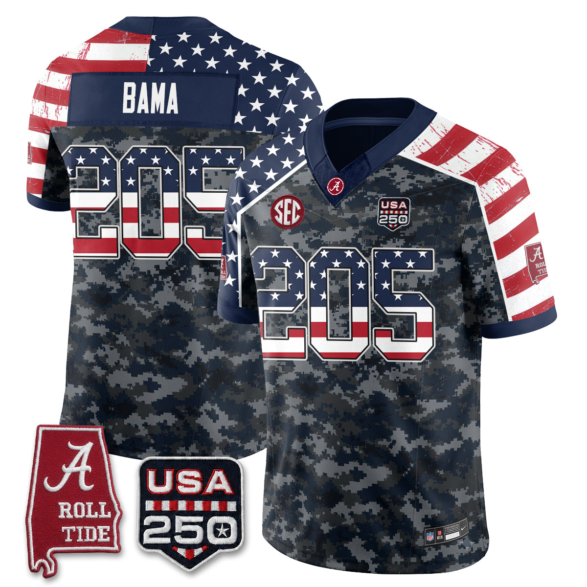 BAMA Camouflage Edition 2026 Vapor Limited Jersey - Stitched