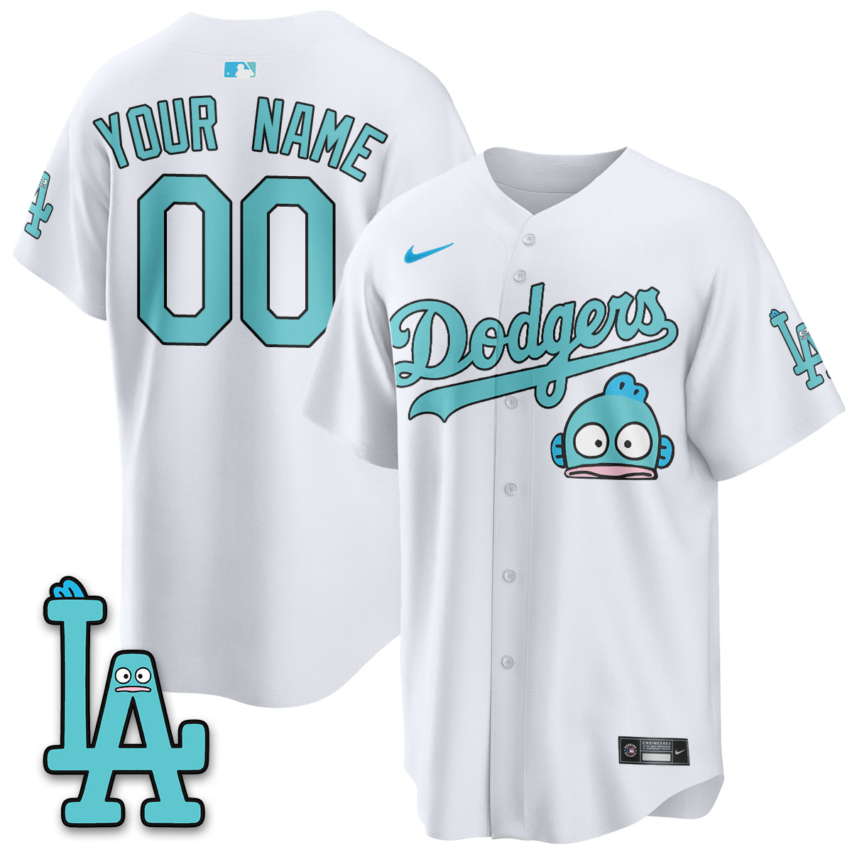 Los Angeles Dodgers x Hangyodon Edition Vapor Custom Jersey- Stitched