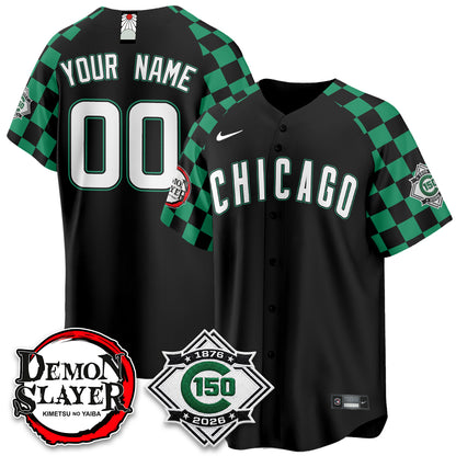 Chicago Cubs Demon Slayer Vapor Limited Custom Jersey - Stitched