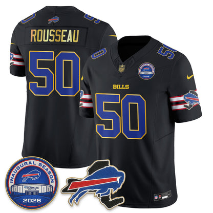 Buffalo Bills 2026 Gold Trim Edition Vapor Jersey - Stitched