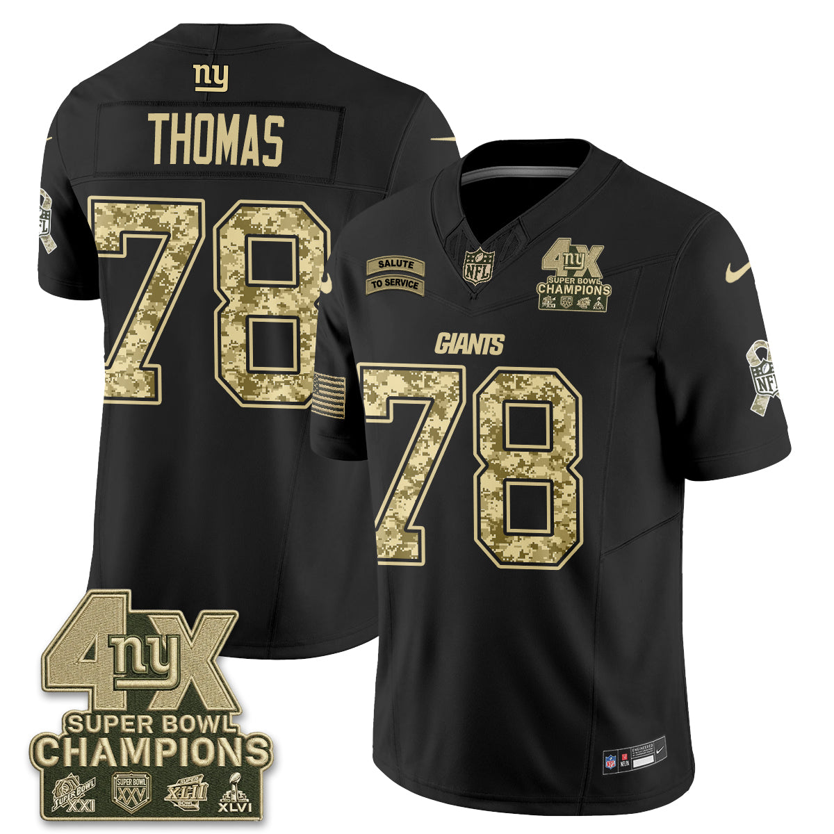 NYG 2026 Salute To Service V2 Vapor Jersey - Stitched (2)