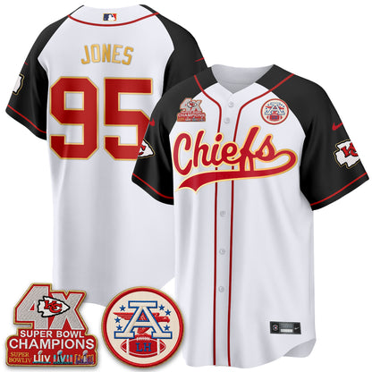 KC 4X Champs Gold Trim Edition Vapor Baseball Jersey - Stitched