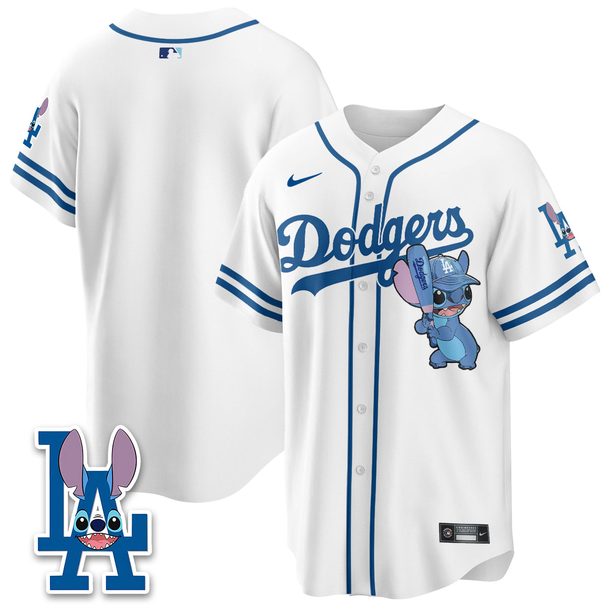 Los Angeles Dodgers x Blue Alien Edition Vapor Jersey - Stitched