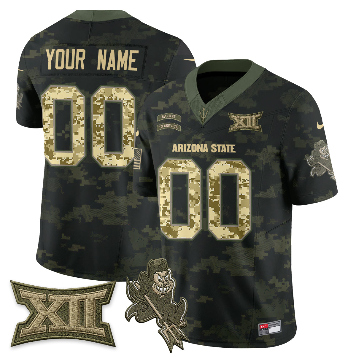 ASU 2026 Salute to Service Vapor Custom Jersey - Stitched