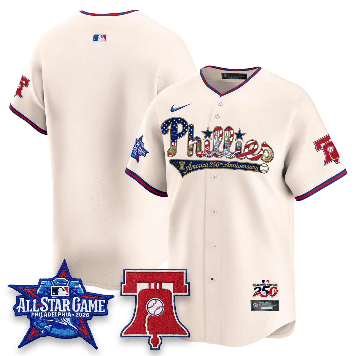 PHI 2026 Independence Day USA Vapor Limited Blue Jersey - Stitched