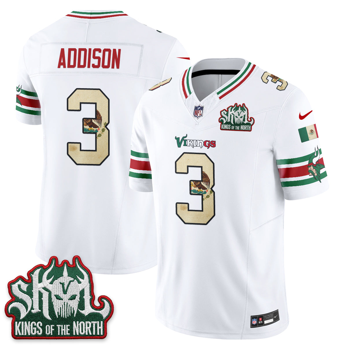 Minnesota Vikings Mexico Edition Vapor Jersey - Stitched