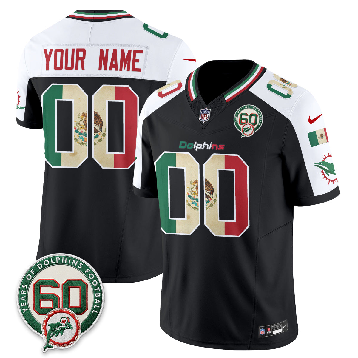 MIA Mexico Edition Vapor Custom Jersey - Stitched