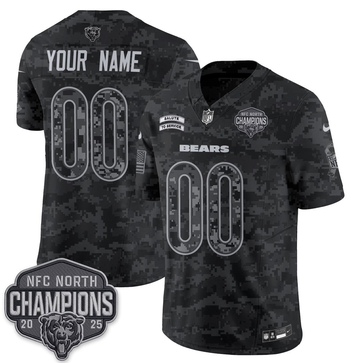Chicago Bears 2026 Salute to Service V2 Vapor Custom Jersey - Stitched