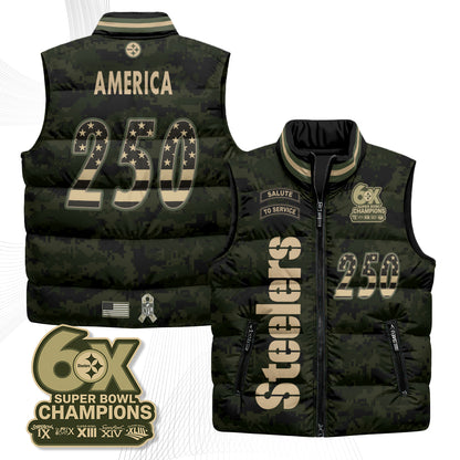 PIT 2026 Salute to Service Puffer Vest - Printed