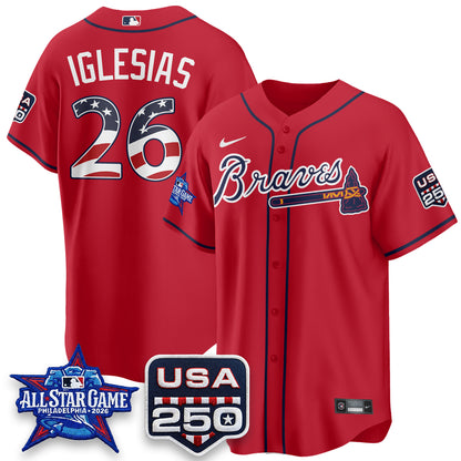 Atlanta Braves 2026 All Star Game Vapor Jersey- Stitched