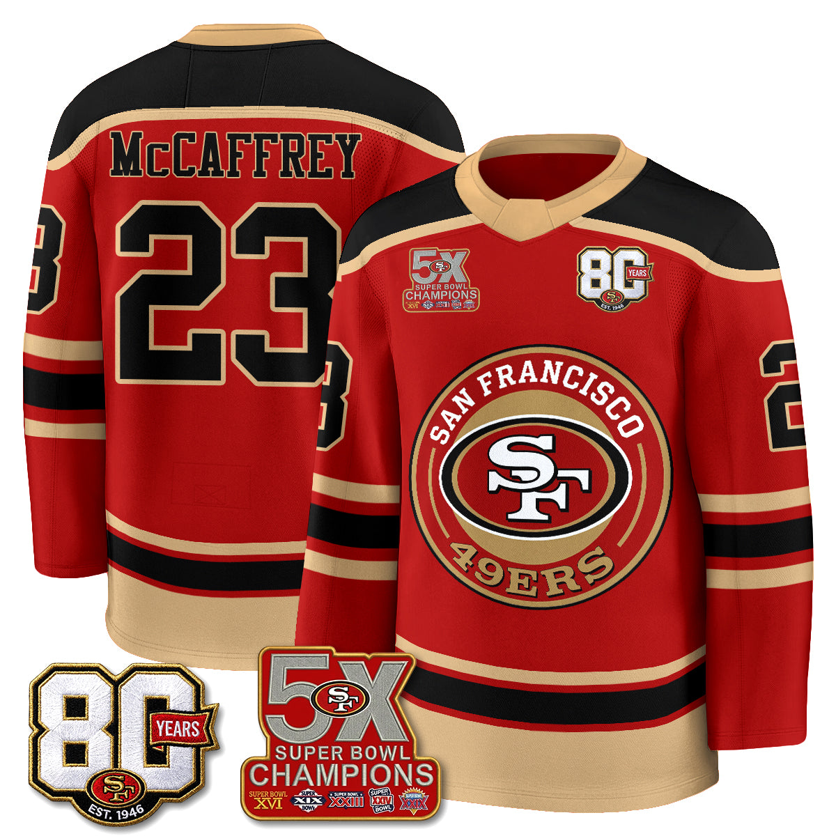 SF 4X Champs Hockey Jersey - Stitched
