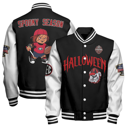 GB x Killer Doll Horror Movie Halloween 2026 Edition Baseball Jacket - Printed
