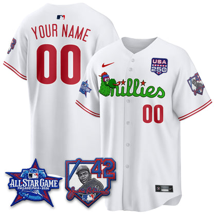 PHI Phanatic 2026 New Era & 250th USA Vapor Limited Custom Jersey - All Star Game - All Stitched