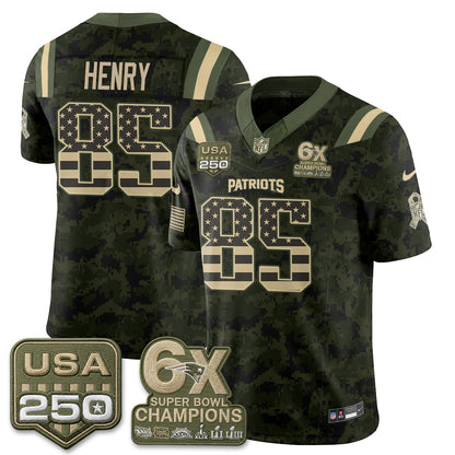 New England Patriots 2026 Salute to Service Edition Vapor Jersey - Stitched