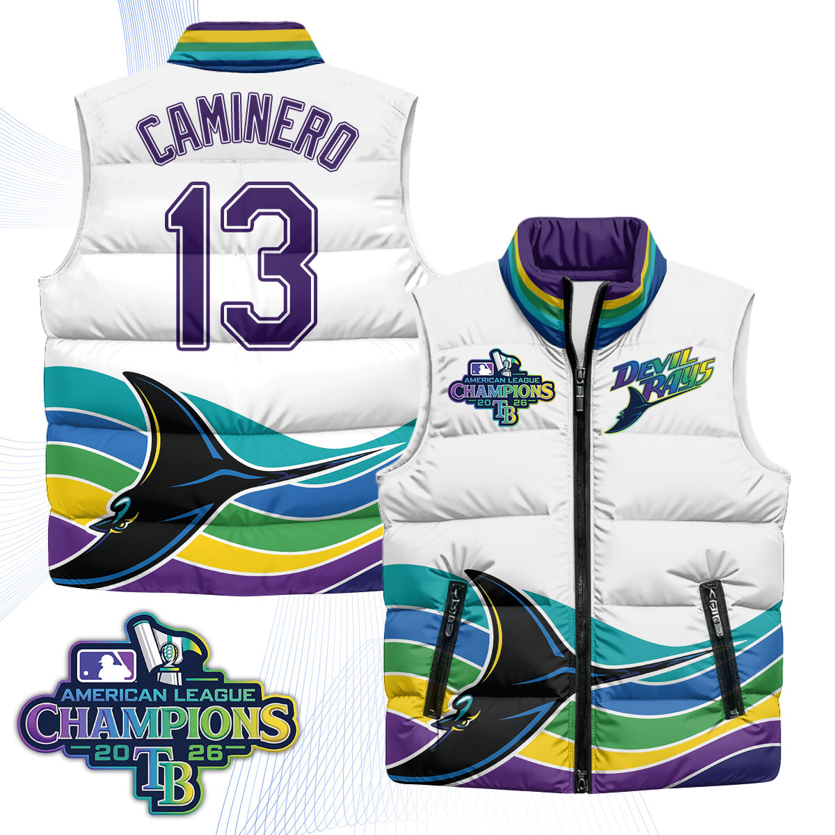 TB 2026 AL Champions Limited Puffer Vest - Printed
