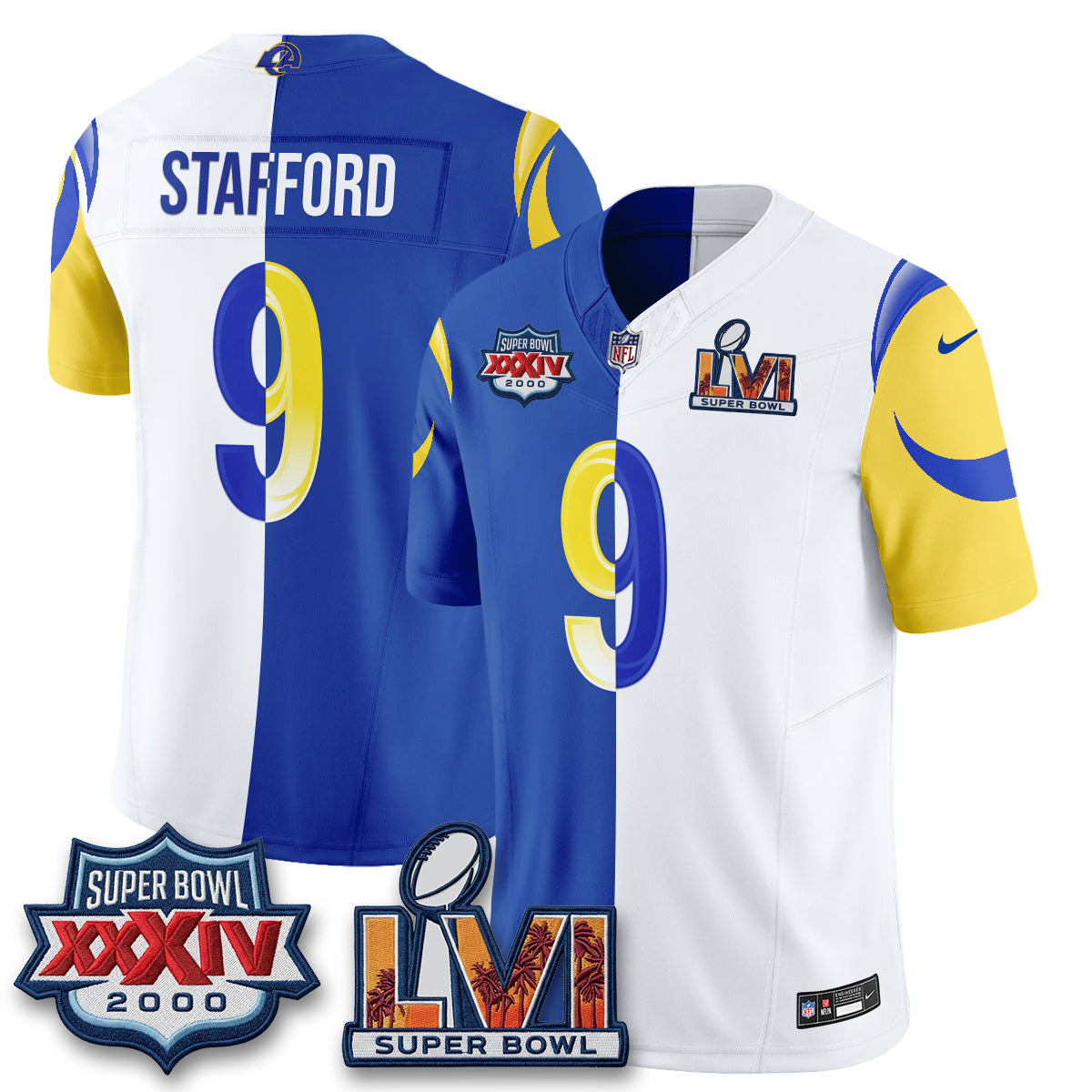 Los Angeles Rams Split Vapor Jersey - Stitched