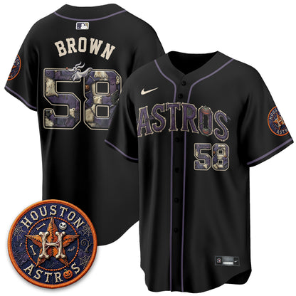 Houston Astros Nightmare Vapor Limited Jersey - Stitched