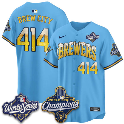 MIL "Pitcher & Pint" 2026 WS Champions Jersey - Stitched (#9) (2)