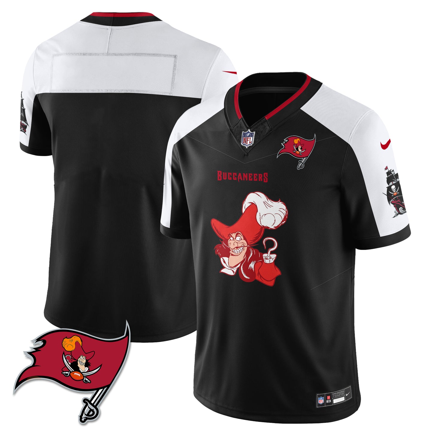 Tampa Bay Buccaneers x Red Coat Captain Edition Vapor Jersey - Stitched