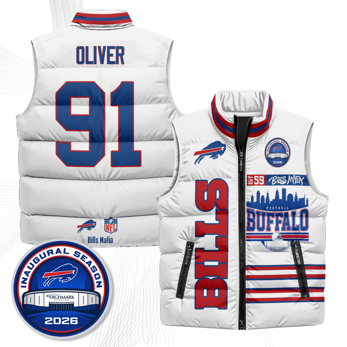 BUF "Mafia" Edition Puffer Vest - Printed