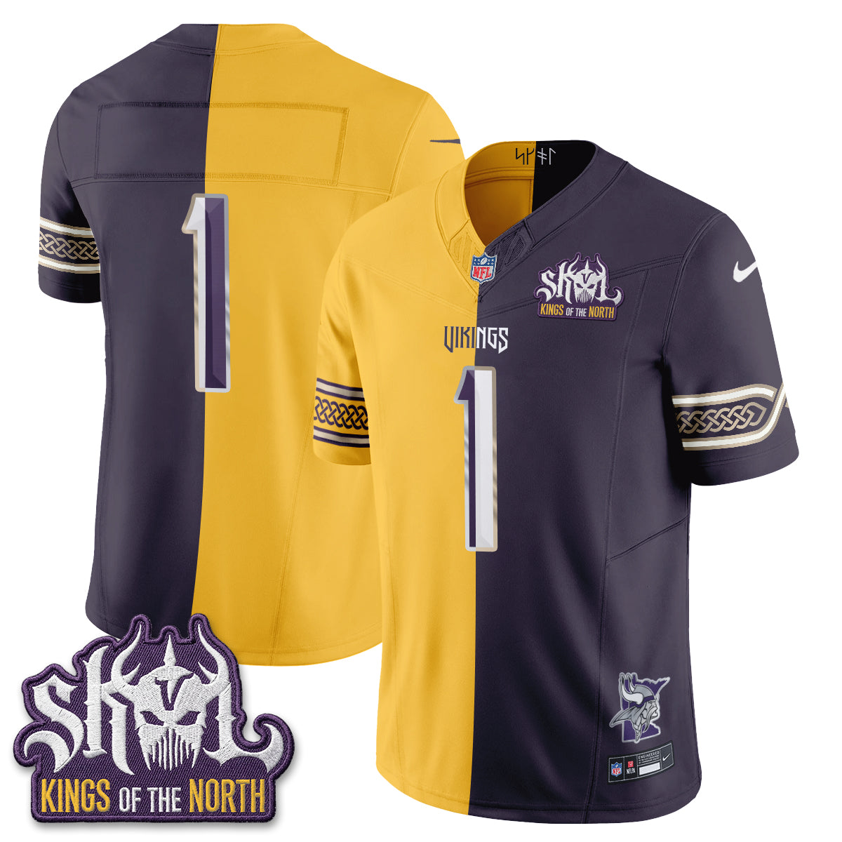 MIN 2026 Rivalries Split V2 Vapor Jersey - Stitched