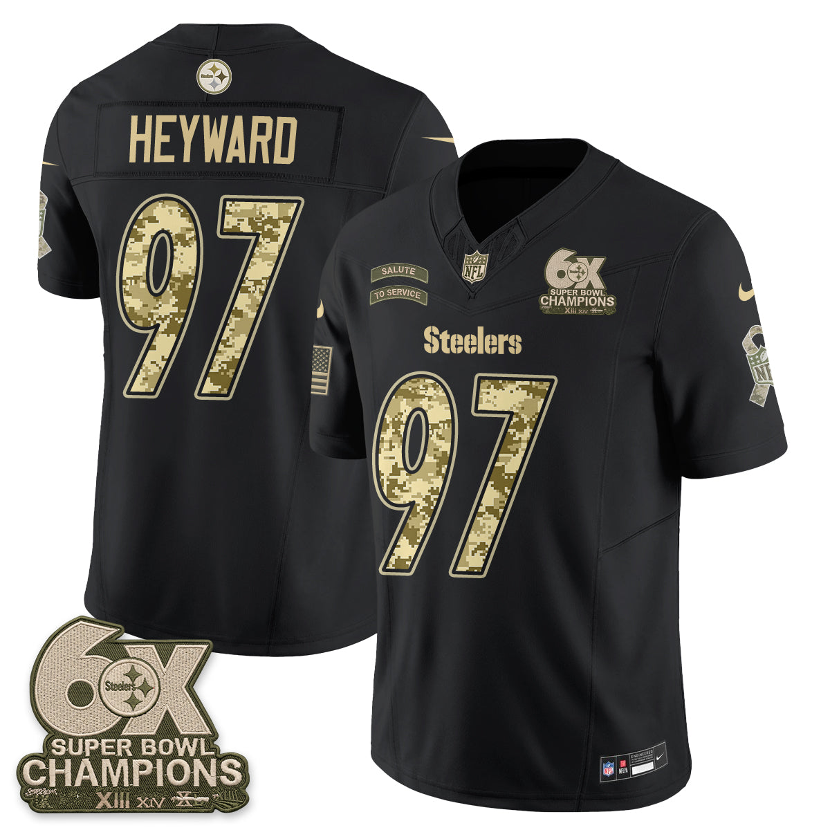 Pittsburgh Steelers 2026 Salute to Service Edition Vapor Jersey V3- Stitched