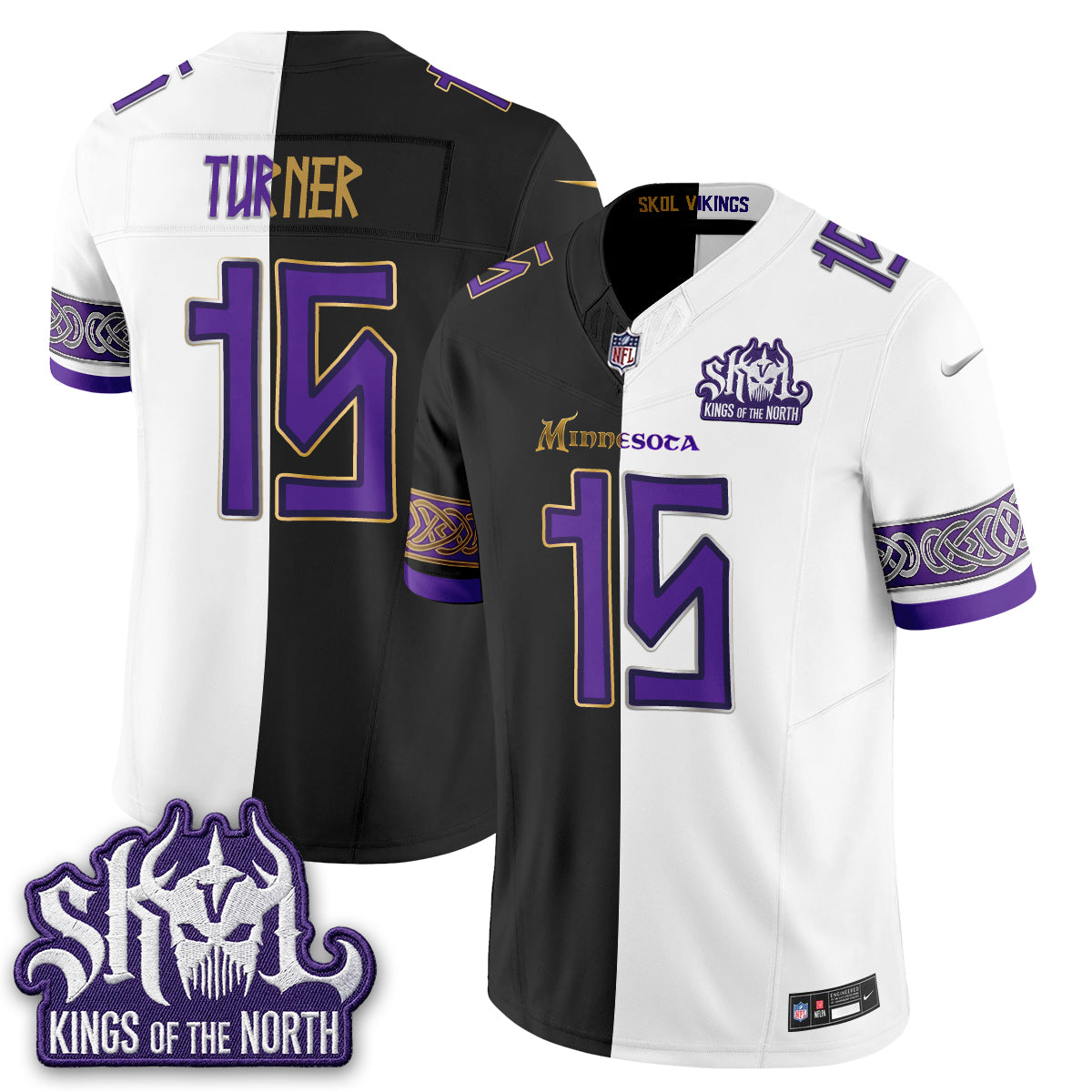 Minnesota Vikings Warrior Split Edition Vapor Jersey - Stitched