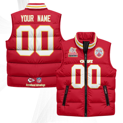 KC 4X Champs Gold Edition Custom Puffer Vest - Printed