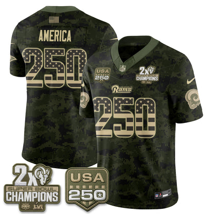 LAR 2026 Salute To Service Vapor Jersey - Stitched
