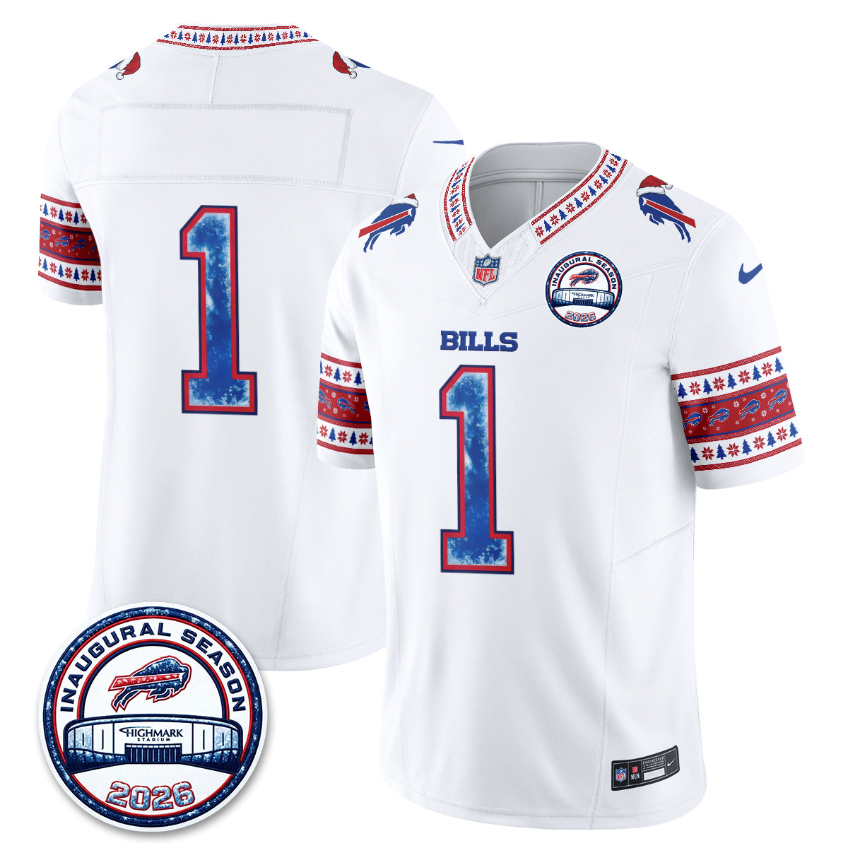 BUF Xmas Edition Vapor Jersey - Stitched