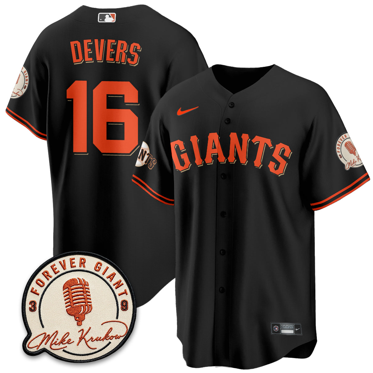 SF Mike Krukow Vapor Jersey - Stitched