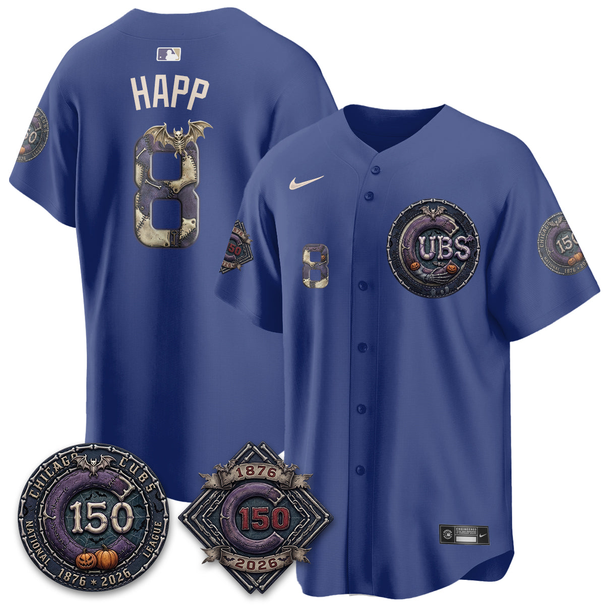 Chicago Cubs Nightmare Edition Vapor Limited Jersey - Printed