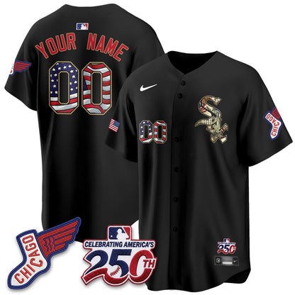 Chicago White Sox 2026 Independence Day USA Vapor Custom Jersey - Stitched