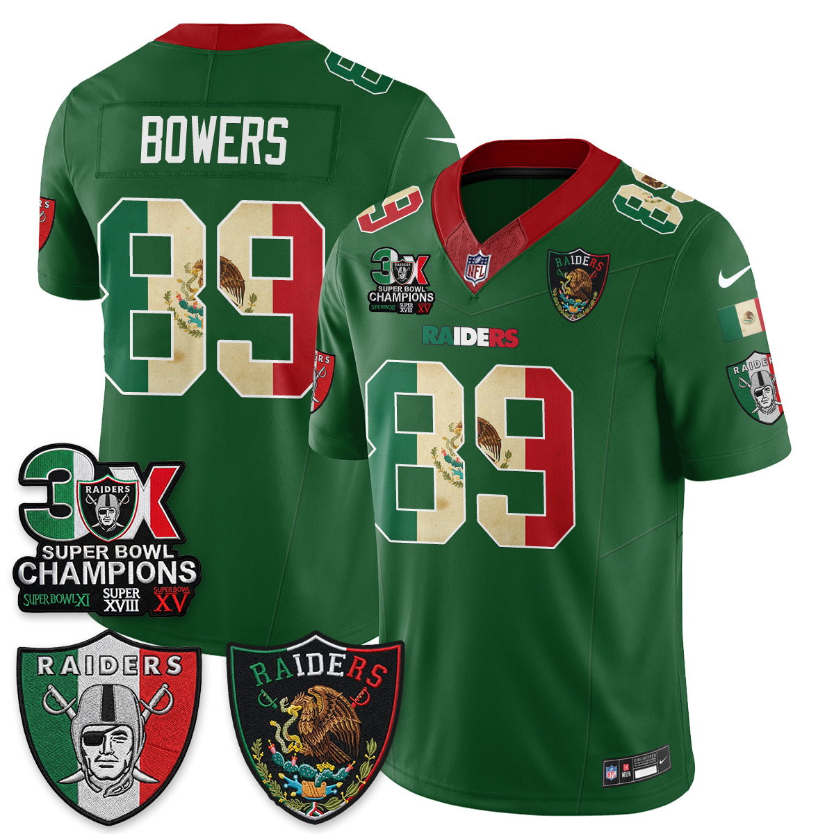 LVR 3X Champs Mexico Edition Vapor Jersey - Stitched