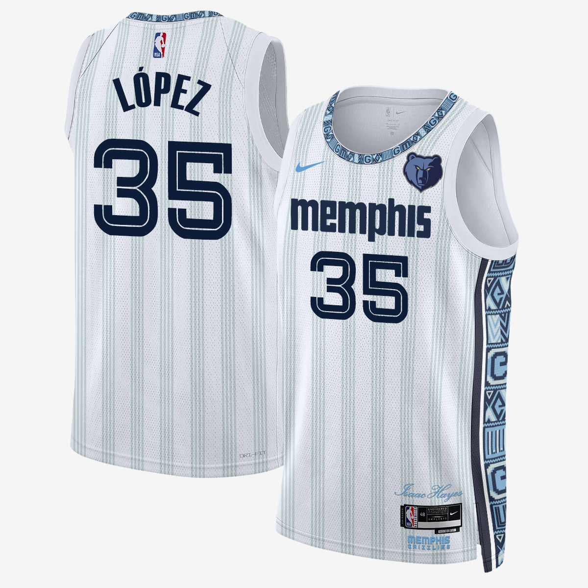 Memphis Grizzlies 2026 Basketball Pick #3 & #21 Vapor Jersey - Stitched