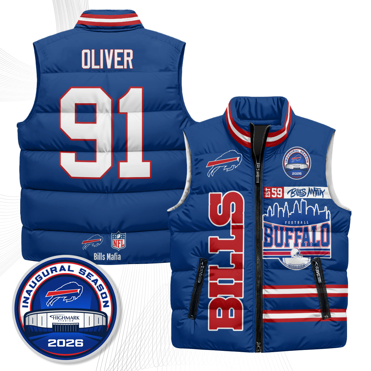 BUF "Mafia" Edition Puffer Vest - Printed