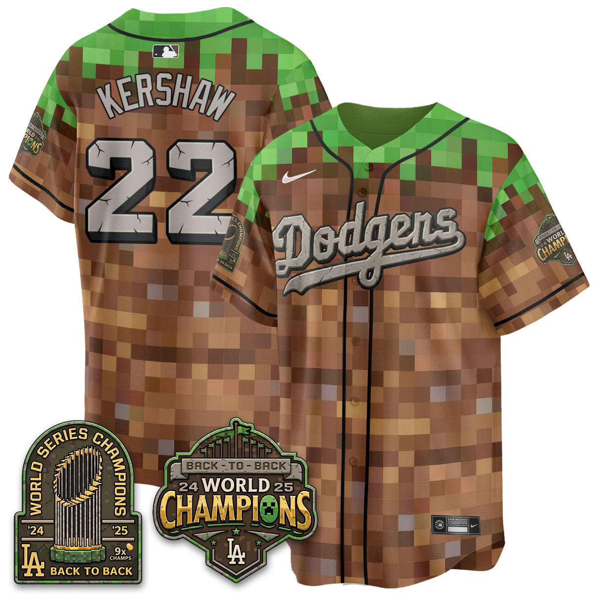 Los Angeles Dodgers x Voxel Game Vapor Jersey - Printed