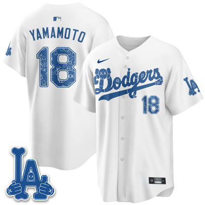 Los Angeles Dodgers x KAWS Edition Vapor Jersey V2- Stitched
