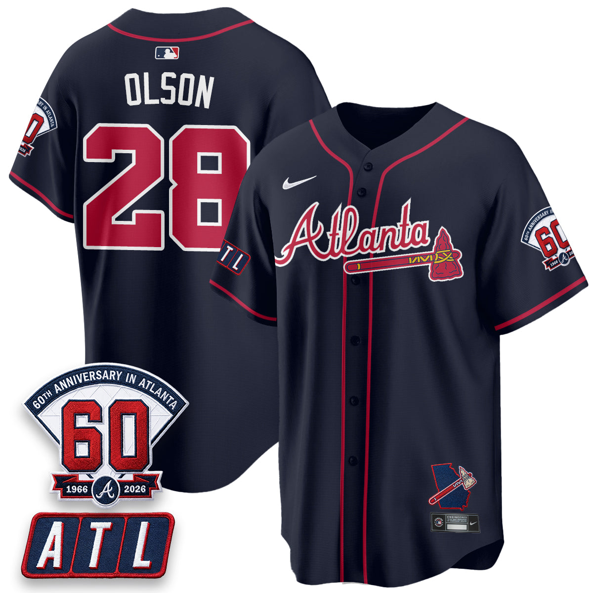 ATL 2026 60th Anniversary Vapor City Connect Limited Jersey - All Stitched