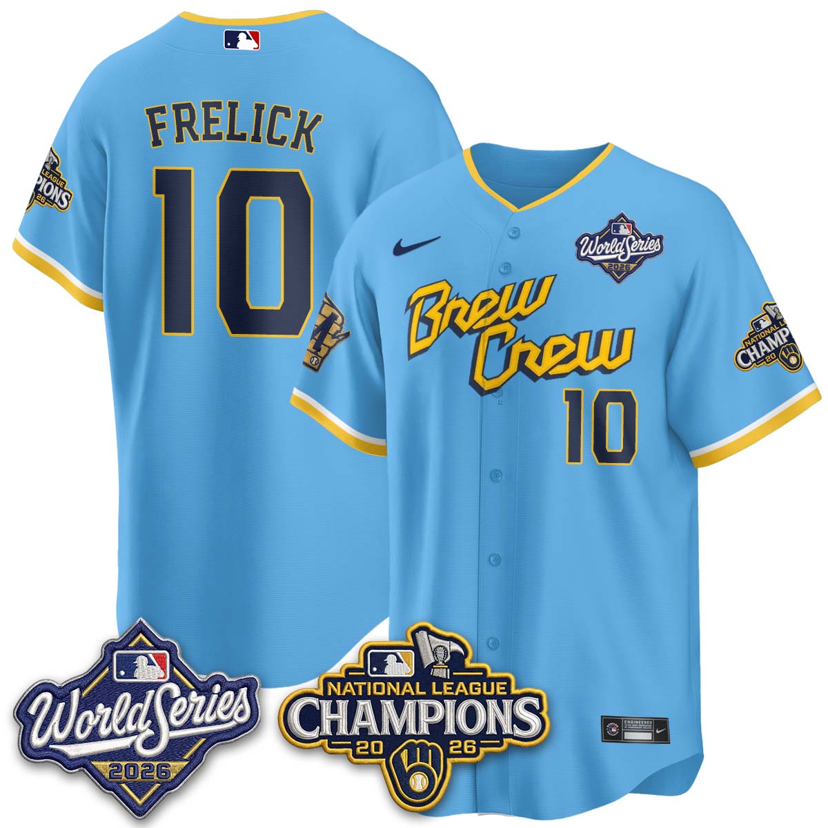 MIL W.S 26 & 2026 NL Champions Navy Jersey - Stitched
